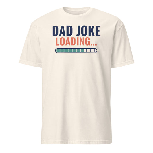 Dad Joke Loading tee in Natural, front print