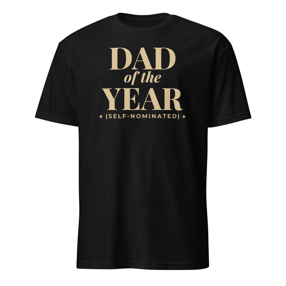 Dad of the Year tee in Black, front print