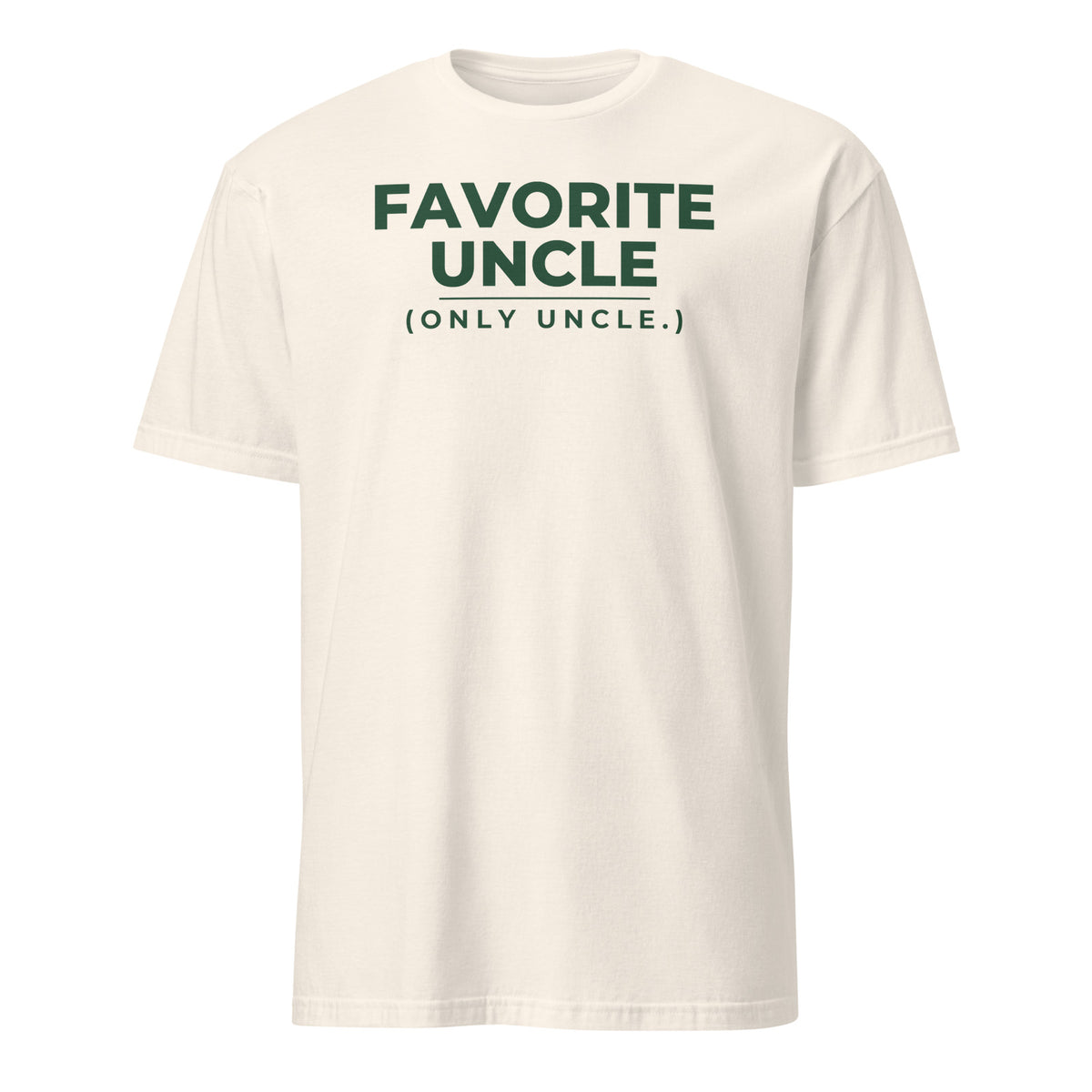 Favorite Uncle (Only Uncle) tee in Natural, front print