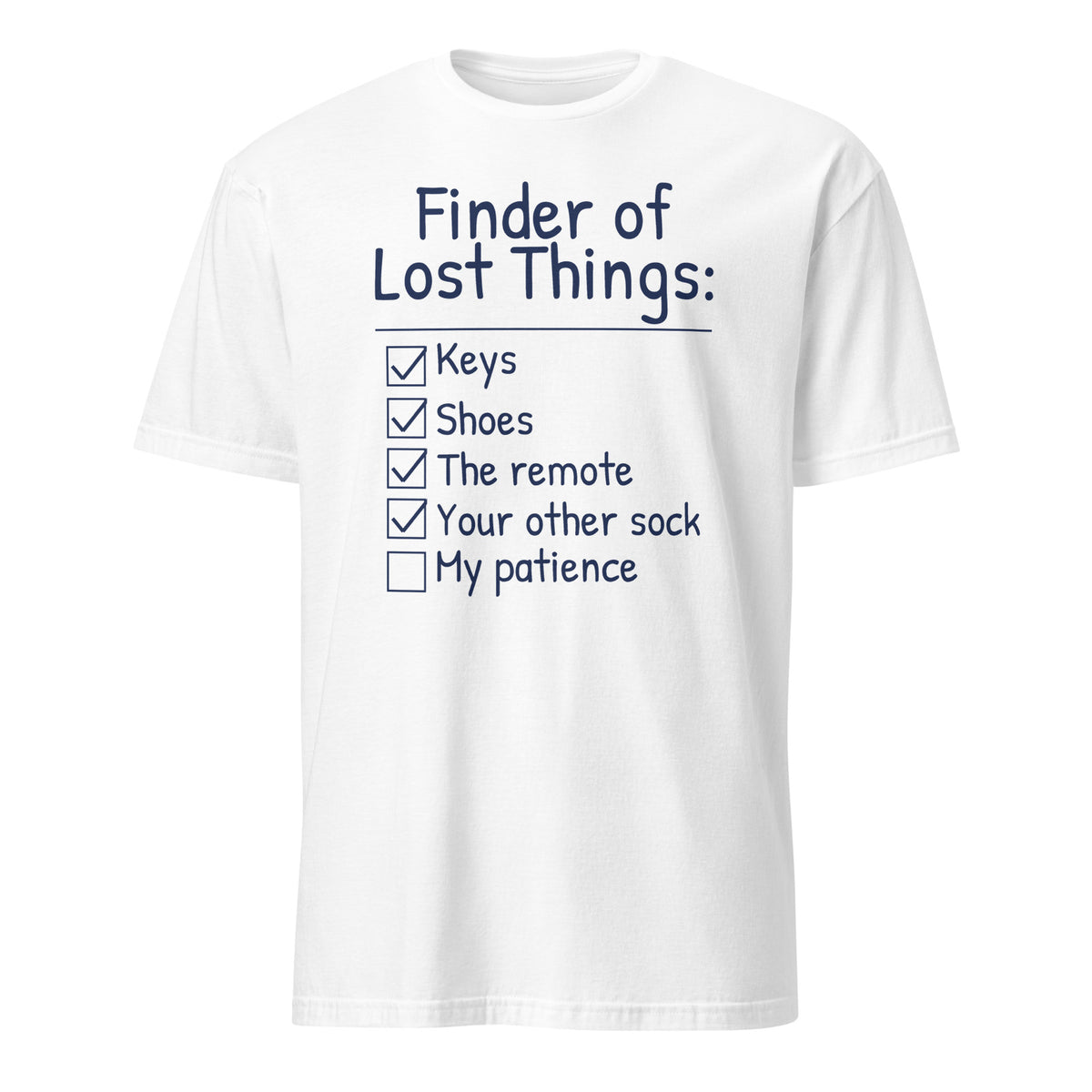 Finder of Lost Things tee in White, front print