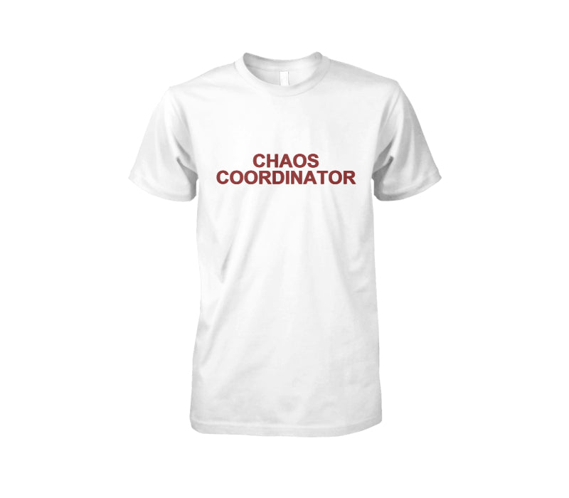 Chaos Coordinator - Professional Multitasker Tee — male front TJ mockup